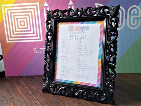 Lularoe Price List Sign Printable 8x10 Listing