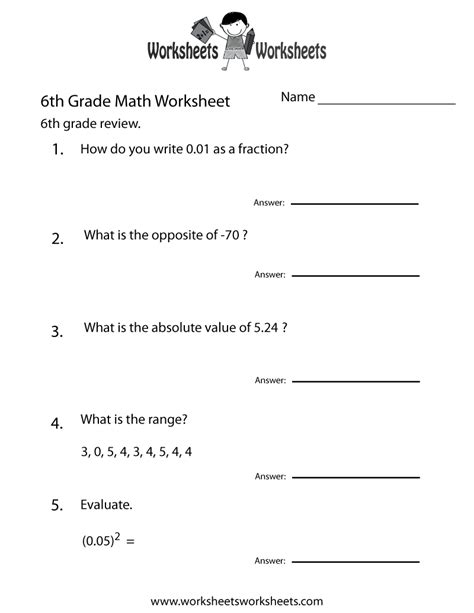 Awesome 6th Math Worksheets Collection Rugby Rumilly