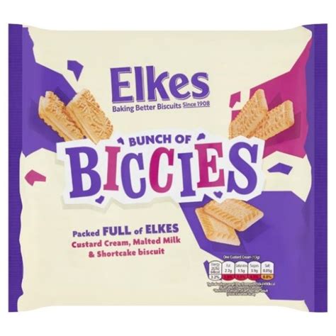 Elkes Biccies Variety 550g X 12 Freemans Confectionery