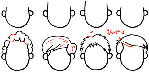 Easy ways to draw lips can be found right here. How to Draw Boys and Mens Hair Styles for Cartoon ...