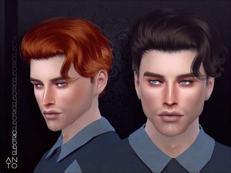 Anto Electric Hair Sims 4 Hair Male Sims Hair Curly Hair Styles