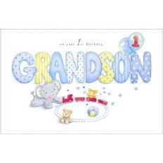 Rabbit first birthday card for grandson, to a special grandson, happy 1st birthday, cute bunny birthday card for baby, blue birthday bc868 twiststationery 5 out of 5 stars (13,563) $ 4.25. My First Grandson Quotes. QuotesGram