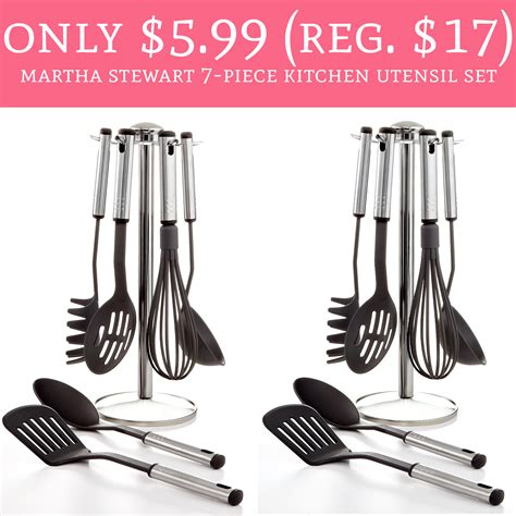 Only 599 Reg 17 Martha Stewart 7 Piece Kitchen Utensil Set Deal