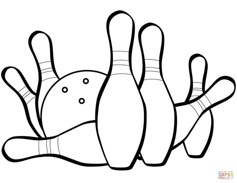 Bowling Pin Coloring Page Clipartsco Sketch Coloring Page The Best