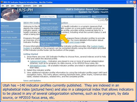 Ppt Utah’s Indicator Based Information System For Public Health Ibis Ph Powerpoint