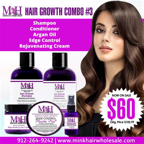 60 Miracle Mink Hair Growth Combo 3 Hair Growth Increase Hair