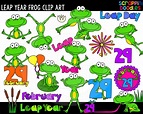 Leap Year Clip Art Cute Commercial Use Leap Year Frog Clipart Leap Year ...