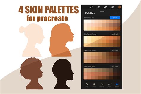 Skin Tones Procreate Palette Procreate Color Palette Procreate Palette