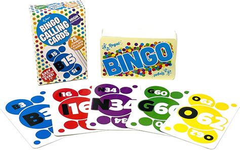 Regal Games Standard Bingo Calling Cards High Contrast