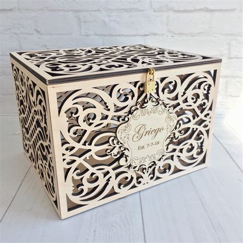 Wedding T Card Box With Lock Abc Wedding