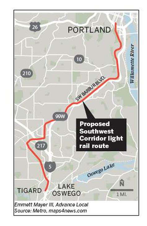 The Corridor Detailed Map Of Interstate Portland Or