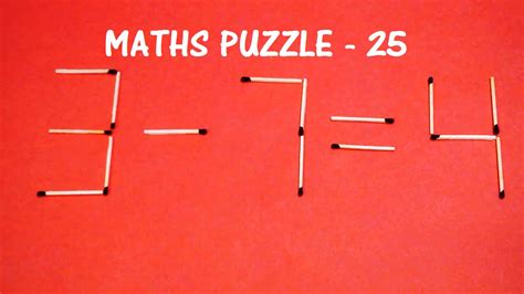 Interesting Matchstick Puzzle Maths Puzzle 25 Youtube