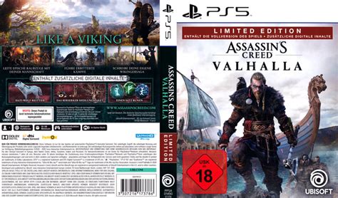 Assassins Creed Valhalla Limited EDition DE PS5 Cover Label