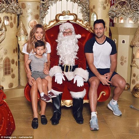 Afl Wag Nadia And Jimmy Bartel Visit Santa With Son Aston Daily Mail