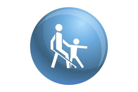 Kid Guide Blind Man Icon Simple Style 1398522