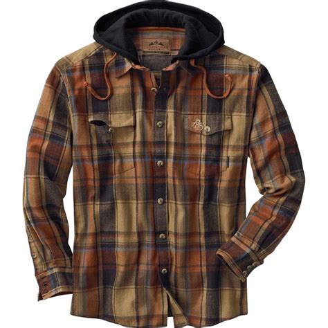 Legendary Whitetails Lodge Pole Hooded Flannel Shirt X Large