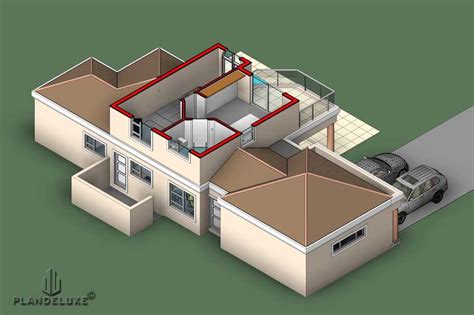 3 Bedroom House Plan With Garages 195m² Double Story Plandeluxe