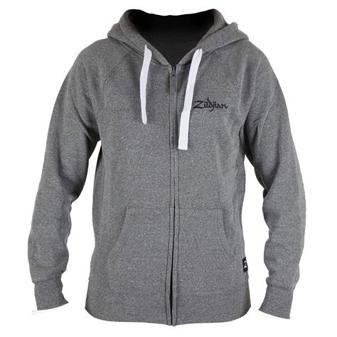 Zildjian Gray Zip Up Hoodie Large At Gear4music