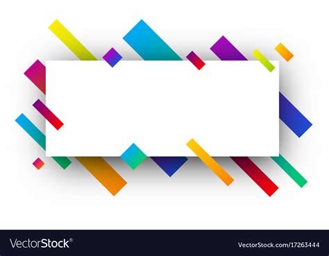 Colorful Rectangular Abstract Background On White Vector Image