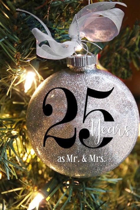 Melt her heart with any of these 10 unique 25th anniversary gifts. 25th Anniversary Christmas Ornament - Personalized with ...