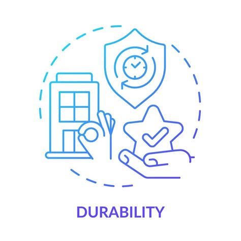 durability blue gradient concept icon long term exploitation architecture quality sustainable