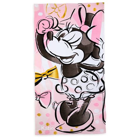 Minnie Mouse Beach Towel For Kids Personalized Is Now Available For