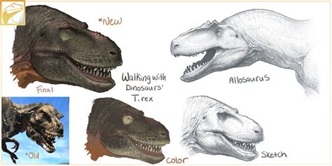 Allosaurus Tyrannosaurus From Walking With Dinosaurs Re Envisioned By Fred Wierum Dinosaur