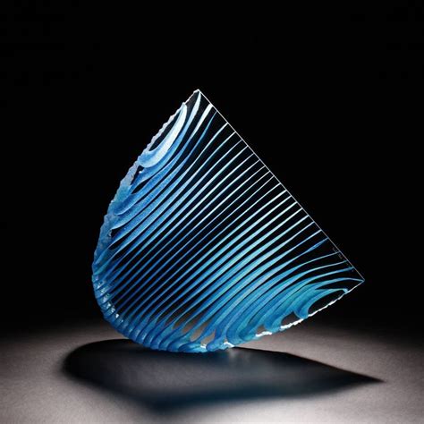 Colin Reid Colour Saturation Aqua Crescent 2018 Adrian Sassoon Blown Glass Art Glass