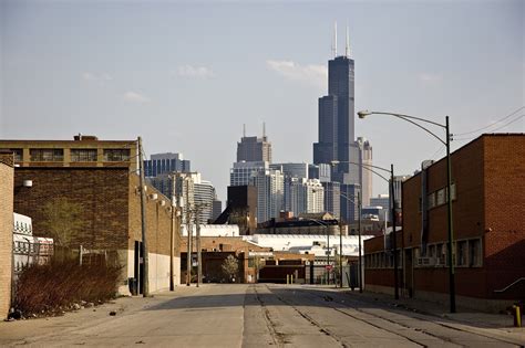 Usa Skyscrapers Houses Chicago City Street Street Lights Hd
