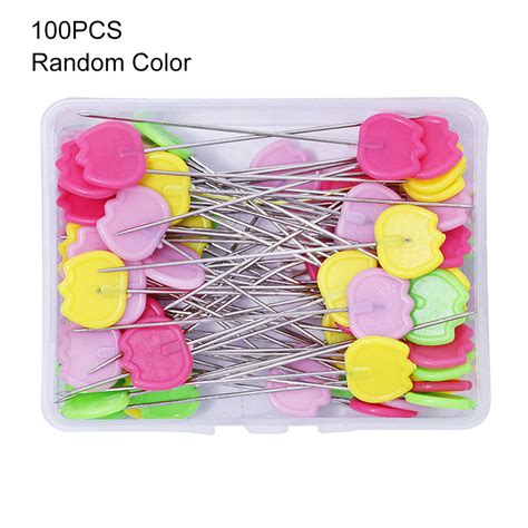 Tureclos Flat Flower Head Sewing Pins Stitching Quilting Pins Diy