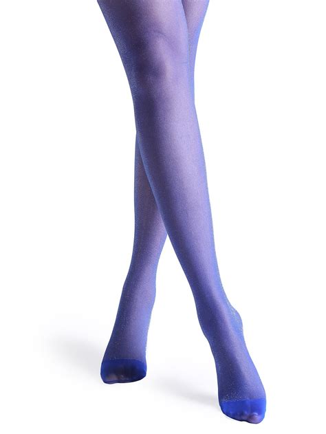 royal blue glitter lurex pantyhose stockings shein sheinside