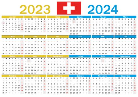 Calendrier 2023 à Imprimer Suisse