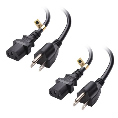 Buy Cable Matters 2 Pack Ul Listed 13 Amps 3 Prong Power Cord 15 Ft 16