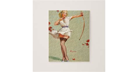 Archery Pin Up Girl Jigsaw Puzzle