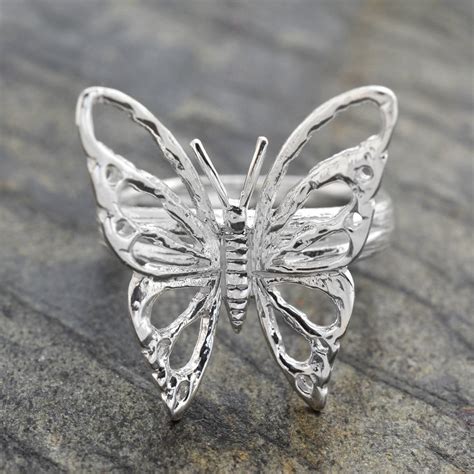 Sterling Silver Butterfly Ring By Martha Jackson Sterling Silver
