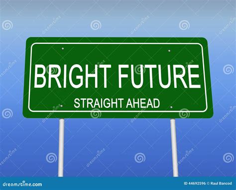 Bright Future Road Sign Stock Illustration Illustration Of Road 44692596