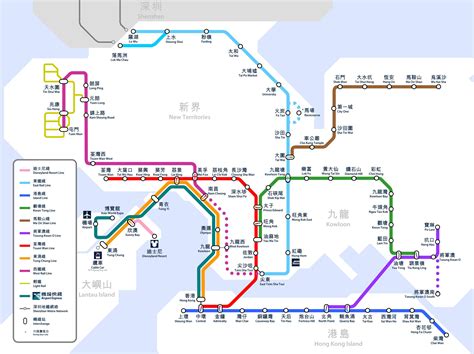 Mtr Hong Kong Sar Hong Kong Travel System Map Subway Map