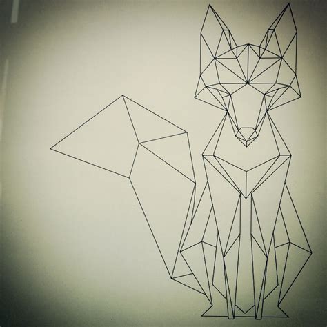 Geometric Fox Geometric Fox Geometric Drawing Geometric Animals