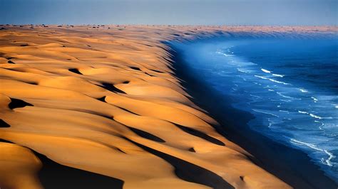 Dunes Of The Namib Desert Meet The Atlantic Ocean Namibia Africa Windows Spotlight Images
