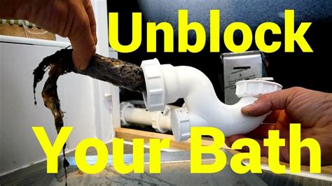 Fix A Slow Draining Bath Unblock Bathtub Drain With No Chemicals Youtube