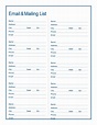 16+ Email List Template Word | DocTemplates
