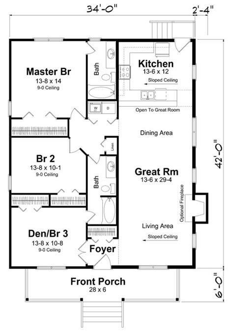3 bedroom house designs are perfect for small families to live comfortably, with sufficient space and privacy for each person, and also accommodate guests when they visit. rectangle house plan with 3 bedrooms. no hallway to ...