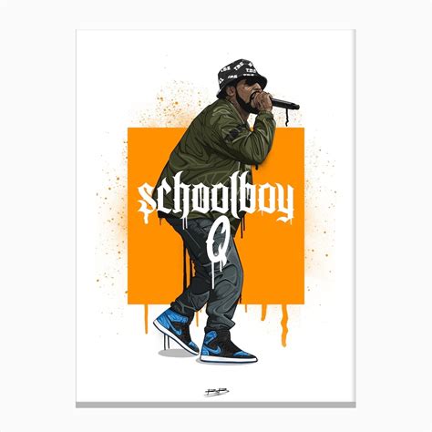 Schoolboy Q 2 Canvas Print By Bokkaboom Fy