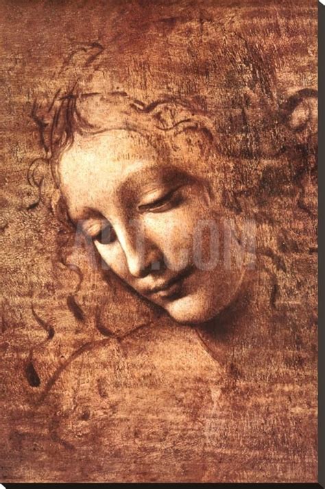 Female Head La Scapigliata C 1508 Stretched Canvas Print By Leonardo