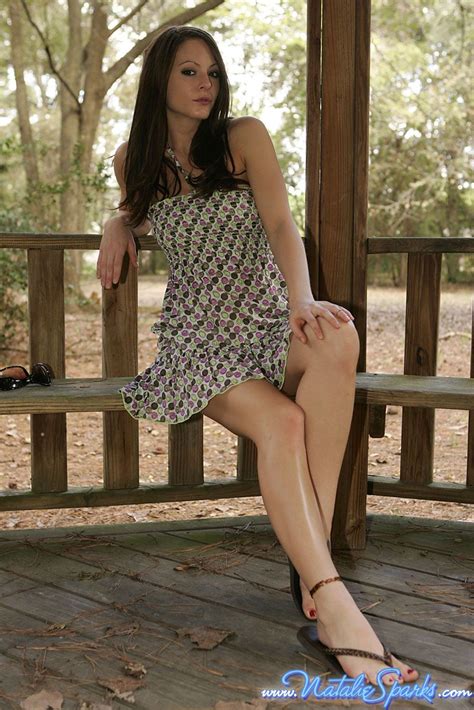 Dress On The Sweet Girl Posing In The Woods For Hot Shots