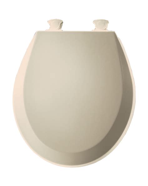 Bemis 500ec146 Round Closed Front Toilet Seat With Cover In Almond