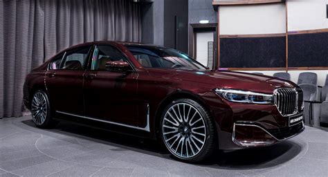 2020 Bmw 750li Tries To Look Dashing In Royal Burgundy Red Carscoops