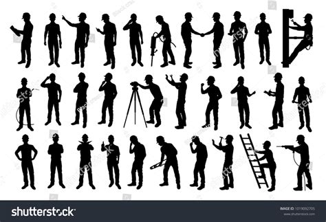 Construction Worker Silhouette Vector Free