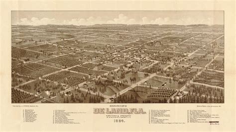 Historic Map Deland Fl 1884 World Maps Online