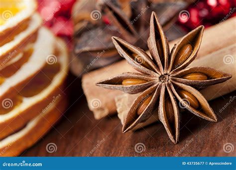Anise Stars In Christmas Stock Image Image Of Homely 43735677
